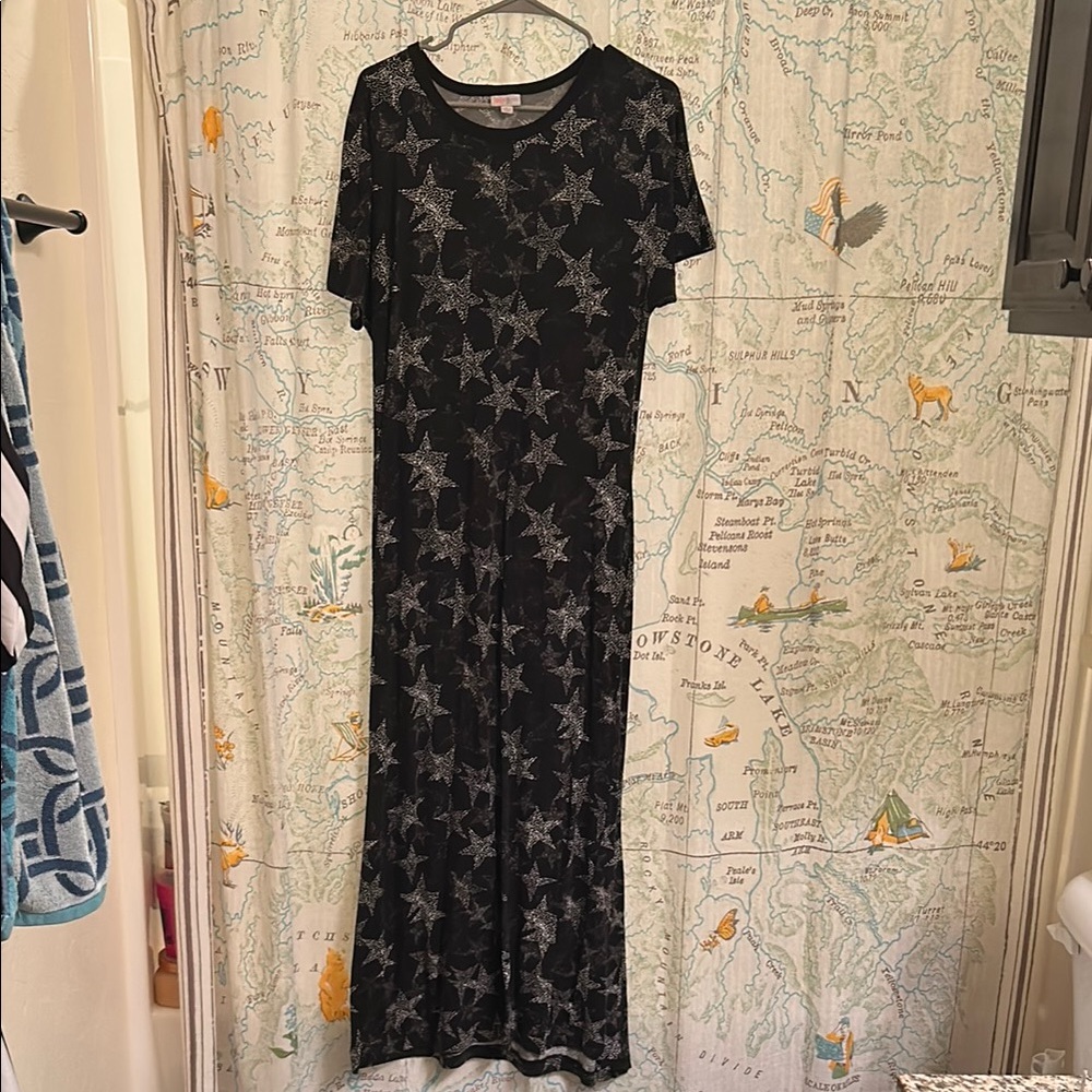 Black Star Patterned Dress